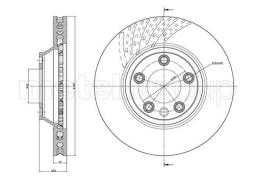 TARCZA HAM./PRZ/ VW TOUAREG 4.2-6.0 03- 350X34 /L/ 23-0882C