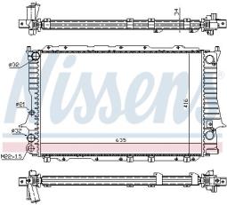 CHŁODNICA AUDI 100 2,0-2,5TD 90- /+AC/ NISSENS NIS 60457