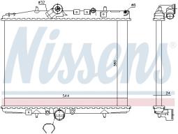 CHŁODNICA CITROEN C5 2.0,2.2HDI 01- NISSENS NIS 61294A