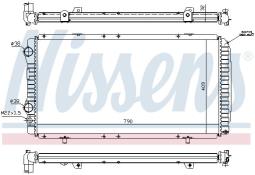 CHŁODNICA CITROEN JUMPER 1,9D-2,8TD 94-/SUGEROWANA DO 1,9-2,8/ NISSENS NIS 61390A