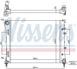 CHŁODNICA FIAT 500 0,8 TURBO, 1,4I, 1,3D10/08- /MAN/ NISSENS NIS 61935