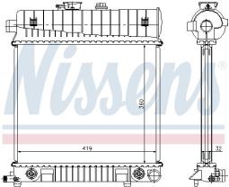 CHŁODNICA DB 202 1,8-2,2 93- NISSENS NIS 62708A