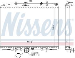 CHŁODNICA PEUGEOT 406 00- 2.0 16V,CITROEN C5 2.0 16V 01- NISSENS NIS 63705A