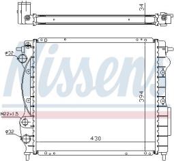 CHŁODNICA RENAULT CLIO 1,2-1,4 90- /+AC/ NISSENS NIS 63968A