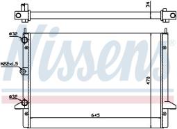 CHŁODNICA VW SHARAN 2,8 VR6 95-00/7M0121253D/ NISSENS NIS 63992