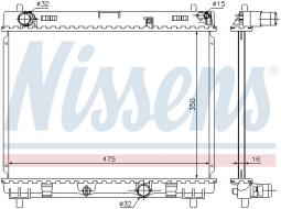 CHŁODNICA TOYOTA URBAN CRUISER 1.4 D4D09- /NISSENS/ NIS 64697
