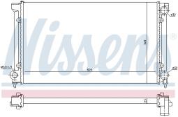 CHŁODNICA VW PASSAT 1,6-1,8 88-93/525MM/ NISSENS NIS 651741