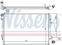 CHŁODNICA VW PASSAT 1,9-2,0TDI 05-/JETTA,TURAN/ NISSENS NIS 65291A