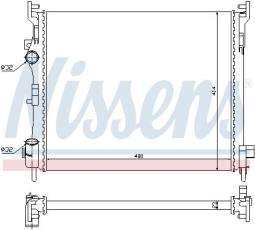 CHŁODNICA RENAULT CLIO II 1,5DCI 01-03 NISSENS NIS 67246