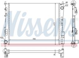 CHŁODNICA RENAULT TWINGO 1,2-1,5DCI 07- NISSENS NIS 67285