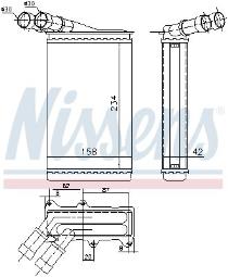 NAGRZEWNICA CITROEN BERLINGO 96- /RHD/ NISSENS NIS 71147