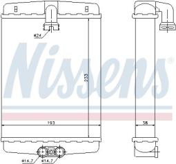 NAGRZEWNICA DB 208 97- NISSENS NIS 72013