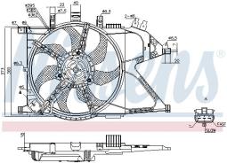 WENTYLATOR CHŁODNICY OPEL CORSA C 1,6-1,8 00- NISSENS NIS 85195