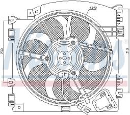 WENTYLATOR CHŁODNICY NISSAN MICRA K12 1,4-1,5DCI 02- NISSENS NIS 85598