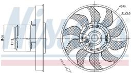 WENTYLATOR CHŁODNICY VW T4 2,0-2,8 90-  /BOSCH/ NISSENS NIS 85619