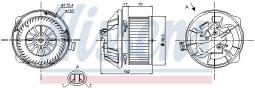 WENTYLATOR NAGRZEWNICY CITROEN C5  06/00- NISSENS NIS 87065
