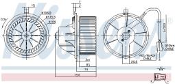 WENTYLATOR NAGRZEWNICY AUDI A4  11/94-08/96 NISSENS NIS 87068