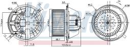 WENTYLATOR NAGRZEWNICY BMW 1 E81-E82-E8 7-E84 04- BMW 3 E90-E91 NISSENS NIS 87118