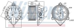 WENTYLATOR NAGRZEWNICY PEUGEOT 406 8B, 8E, 8F 95-, PEUGEOT 607 9D, 9U 00- NIS 87174