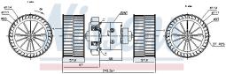 WENTYLATOR NAGRZEWNICY FORD FOCUS C-MAX 03-, FORD FOCUS II 04- NISSENS NIS 87245