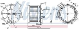 WENTYLATOR NAGRZEWNICY FIAT 500 312 07-,FIAT PANDA 169 03-, FORD KA CCU 08- NIS 87405