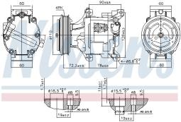 KOMPRESOR KLIM.TOYOTA YARIS 99-, TOYOTA YARIS VERSO 99- NISSENS NIS 890079