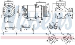 KOMPRESOR KLIM.FORD C-MAX /CB7,CEU/ 10-,VOLVO S60,V60 10- NIS 890216