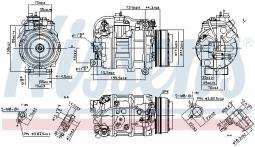 KOMPRESOR KLIM.BMW M5 4.4D 06/2011- NISSENS NIS 890218