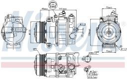 KOMPRESOR KLIM.DB SLK 04- /W171/ NISSENS NIS 89039