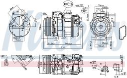 KOMPRESOR KLIM.BMW 1 E81-E82-E87-E88 04-BMW 3 E90-E91-E92-E93 05- BMW 5 NISSENS NIS 890390