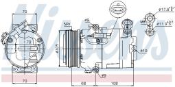 KOMPRESOR KLIM.OPEL ASTRA H 04- NISSENS NIS 89050