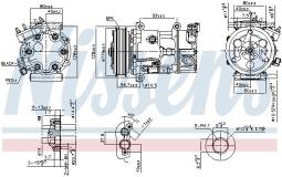 KOMPRESOR KLIM.PEUGEOT 406, 98- NISSENS NIS 89067