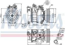 KOMPRESOR KLIM.FIAT MAREA 96- NISSENS NIS 89094