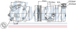KOMPRESOR KLIM.OPEL CORSA B 94- NISSENS NIS 89106