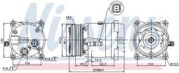 KOMPRESOR KLIM.CITROEN C5 00-/ CITROEN XANTIA 93-/ PEUGEOT 406 95 NISSENS NIS 89122