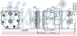 KOMPRESOR KLIM.CITROEN JUMPER 2,8HDI 02- NISSENS NIS 89123