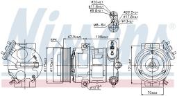 KOMPRESOR KLIM.OPEL CORSA D 1,3-1,7-6 NISSENS NIS 89126