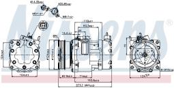 KOMPRESOR KLIM.PEUGEOT 807 02-/ PEUGEOT 406 95-/ CITROEN C8 02-/ NISSENS NIS 89178