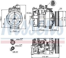 KOMPRESOR KLIM.AUDI A8 QUATTRO 2002.111-2006.05 NISSENS NIS 89210