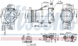 KOMPRESOR KLIM.FORD FOCUS C-MAX 03-/ FORD FOCUS II 04-/ VOLVO C30 NISSENS NIS 89234