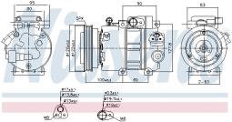 KOMPRESOR KLIM.HYUNDAI I30 1,6CRDI 07- NISSENS NIS 89292