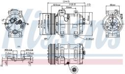 KOMPRESOR KLIM.FORD COUGAR MC 98-, FORD MONDEO II GD 96- NISSENS NIS 89365