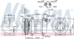 KOMPRESOR KLIM.ALFA ROMEO 1,9JTD97- /147,156,GT/ NISSENS NIS 89330
