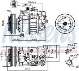 KOMPRESOR KLIM.AUDI A4 2.4-3.0I V6 00-0 NISSENS NIS 89529
