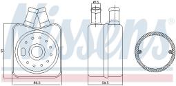 CHŁODNICA OLEJU VW PASSAT 1,6-1,9TDI 95- NISSENS NIS 90608