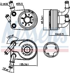 CHŁODNICA OLEJU FIAT STILO 01-, FIAT BRAVO II 07-, FIAT DOBLO 01- NISSENS NIS 90794