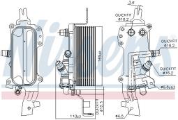 CHŁODNICA OLEJU BMW 5 F10-F11-F18 10-, BMW 5 GT F07 09- NIS 90838