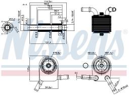CHŁODNICA OLEJU BMW 3 F30-F31-F35-F80 11- BMW 3 GT F34 13- BMW 4 F32-F33-F NISSENS NIS 90908