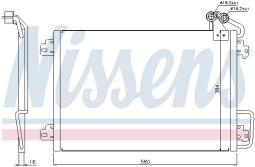 CHŁODNICA KLIM.RENAULT MEGANE SCENIC    1,4-2,0 99- /+DCI/ NISSENS NIS 94572