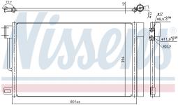 CHŁODNICA KLIM.OPEL CORSA D 1,0-1,4 06- /FIAT GRANDE PUNTO 05-/ /55700406 1850119/ NISSENS NIS 94973